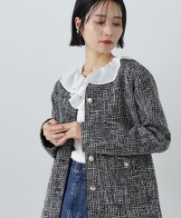 N Natural Beauty Basic/パイピングノーカラーツイードブルゾン/507848253