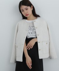 N Natural Beauty Basic/パイピングノーカラーツイードブルゾン/507848253