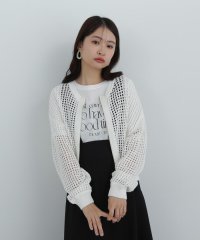 N Natural Beauty Basic/メッシュZIPニットカーディガン/507848256