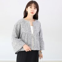 Aletta vita/アレッタ ヴィータ Aletta vita ラメツイードフレアスリーブ中綿ブルゾン/507848800