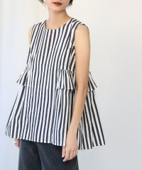 ELFRANK/エルフランク ELFRANK ストライプバックフリルチュニックブラウス【洗える】/507848991