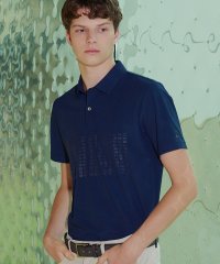 LANVIN SPORT/プリントロゴ共衿半袖シャツ【Sunscreen NIR】/507849783