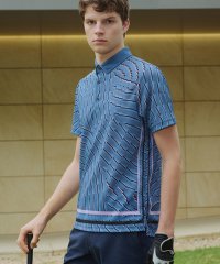 LANVIN SPORT/総柄プリント半袖ポロシャツ【吸汗速乾/高通気】/507849787