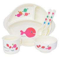 cinemacollection/シネマコレクション cinemacollection 五味太郎 食器セット 食器ギフトセット きんぎょがにげた ホワイト 学研ステイフル こども食器ギフトセット/507849903