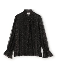 Ballsey/フォイルカットジャカード ボウタイブラウス/507850158