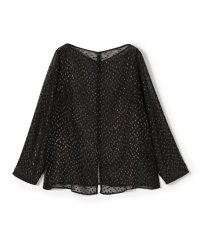 Ballsey/フォイルカットジャカード Vボートネックブラウス/507850160