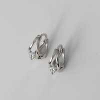 Noelmarket/ノエルマーケット Noelmarket ピアス 金属アレルギー対応 フープピアス つけっぱなし シンプル K18 一粒ジュエリー 仕事 両耳用 誕生日 プレゼン/507850217