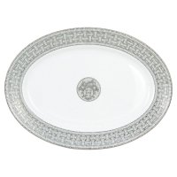 HERMES/エルメス Hermes オーバルプラッター GM モザイク ヴァンキャトル プラチナ【返品不可商品】/507850231