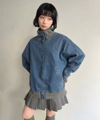 Jewelobe/ジュエローブ Jewelobe デニム×リブオーバーサイズドルマンブルゾン/507850289