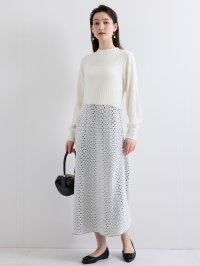 QUEENS COURT/クイーンズコート QUEENS COURT ジャガードニットフレアワンピース≪手洗い可能≫/507585795