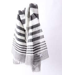 NOLLEY’S goodman/リネンコットンボーダーストール 25SS/507722688