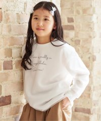 ikka kids/【メディア紹介商品】チュール重ねロゴプリントプルオーバー（120〜160cm）/507797365