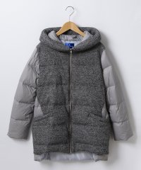 LA JOCONDE/ラ ジョコンダ LA JOCONDE 【大きいサイズ】異素材コンビ フーデッドダウンコート/507828373