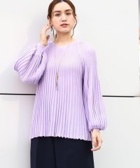 eur3/【大きいサイズ】パフスリーブプリーツ風ニット/507851399
