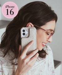 Maison de FLEUR/メゾン ド フルール Maison de FLEUR カードポケットミラー付きアイフォン16ケース/507851473