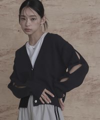 miette/ホールスリーブVネックカーディガン/507851567
