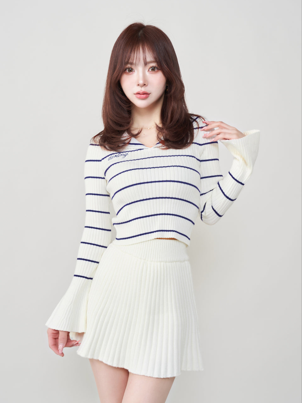 ダーリッチ Darich セーラーカラーニットトップス(507852107