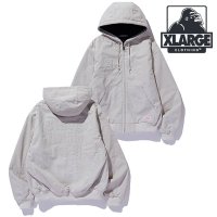 XLARGE/エクストララージ XLARGE EMBOSSED OLD ENGLISH HOODED WORK JACKET GREY [101251021002]/507852502