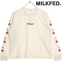 MILK FED/ミルクフェド MILKFED. SIDE CHERRIES WIDE L/S TEE OFF－WHITE [103251011001]/507852506