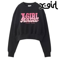 X-girl/エックスガール X－girl FAUX FUR LOGO COMPACT SWEAT TOP WHITE [105244012029]/507852513