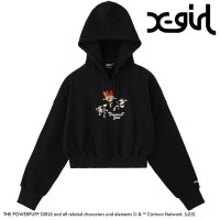 X-girl/エックスガール X－girl THE POWERPUFF GIRLS SWEAT HOODIE BLACK [105251012020]/507852524