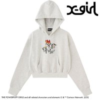 X-girl/エックスガール X－girl THE POWERPUFF GIRLS SWEAT HOODIE BLACK [105251012020]/507852524