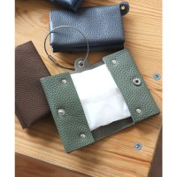 florge/フロージュ florge 【牛革】バッグに掛けられる携帯用ポケットティッシュレザーケース（取付リング付き）/507852789