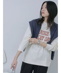 Samansa Mos2 blue/裏毛ロゴスウェット/507852798