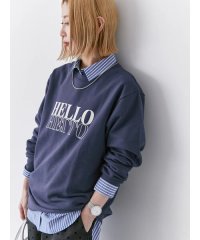 Samansa Mos2 blue/裏毛ロゴスウェット/507852798