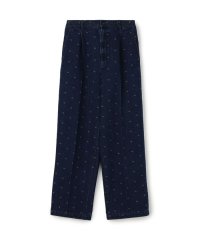 MACPHEE/デニムスパークジャカード タックストレートパンツ/507853161