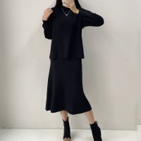 shoppinggo/ショッピングゴー shoppinggo ニットワンピース 2点セット ニットセットアップ レディース 秋冬 トップス ゆったり 着回し 長袖 セーター 冬 上下/507853603