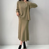 shoppinggo/ショッピングゴー shoppinggo ニットワンピース 2点セット ニットセットアップ レディース 秋冬 トップス ゆったり 着回し 長袖 セーター 冬 上下/507853603