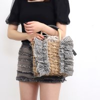 SMIR NASLI/サミールナスリ SMIR NASLI フリルカゴバッグ/507853758