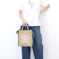COOCO/クーコ COOCO SMILEY テープハンドルリネン2WAYトートバッグ/507853776