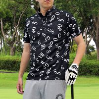 TopIsm/トップイズム TopIsm ゴルフポロシャツ メンズ ゴルフウェア GIORNO SEVEN ジョルノセブン 総柄 ストレッチ 吸湿速乾 半袖 スポーツウェア /504601112