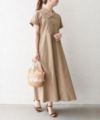 SHIPS any WOMEN/SHIPS any:〈洗濯機可能〉フラットカラー Vネック フレア ワンピース/505429896