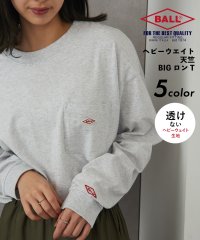 BALL/ボール BALL 【BALL】32380 ヘビーウエイト天竺 ワッペン+ポケット付き BIGサイズ長袖Tシャツ/505911983