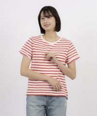 LEVI’S OUTLET/MARGOT ボーダーTシャツ レッド STRIPE CORAL RED/507782573