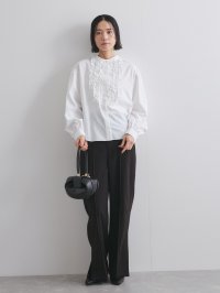 VICKY/ビッキー VICKY フリルバンドカラーストライプブラウス≪手洗い可能≫/507855115