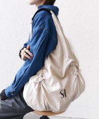 SHIPS WOMEN/【WEB限定】ストライプ ドロスト バッグ/507855901