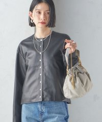 SHIPS WOMEN/SHEEP レザー ノーカラー ブルゾン/507856081