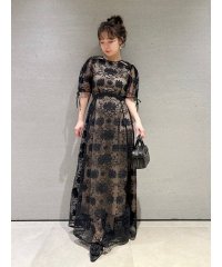 LILY BROWN/カットワークサテンドレスエンブロイダリードレス/507856345