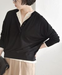 quaranciel/quaranciel:〈手洗い可能〉シルク ミックス ヘンリーネック ニット プルオーバー/507856435