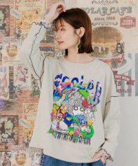 ScoLar/スカラー ScoLar 花アニマルスカラーちゃん 配色メロウミシンTシャツ/507856768