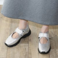 Fin/フィン Fin ベルクロメタリック厚底スニーカー【低反発スポンジ入り】/507856778