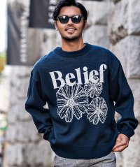 SB Select/シルバーバレットセレクト SB Select CavariA フラワージャガードクルー長袖ニット/507856837