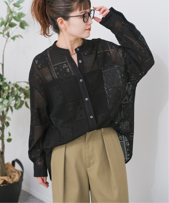 WEB限定》PEレースシャツ(507856999) | スピック&スパン(Spick WEB限定》PEレースシャツ(507856999) | スピック&スパン(Spick