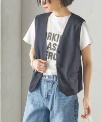 SHIPS WOMEN/〈手洗い可能〉Asami 麻調合繊 ショート ジレ/507857442