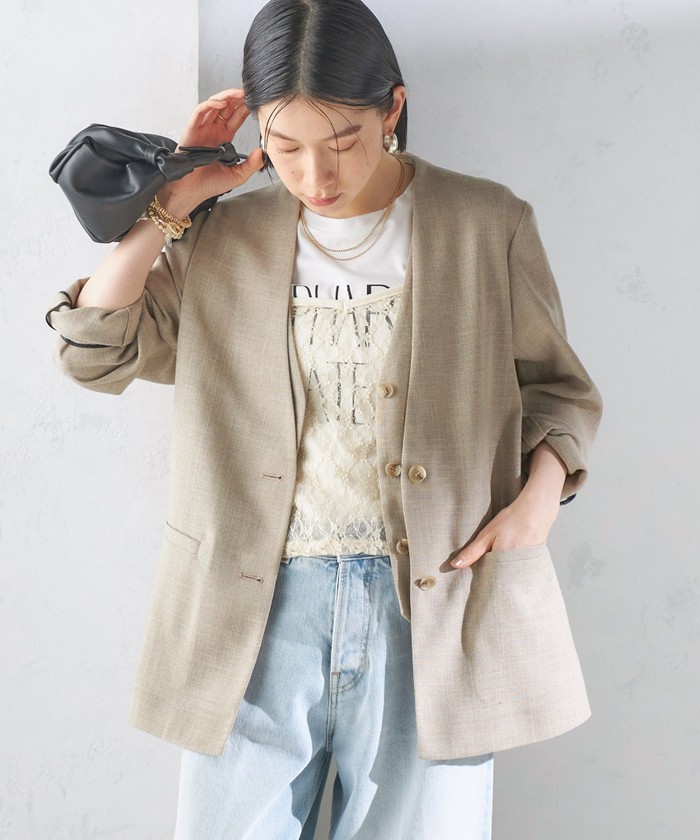ノーカラージャケットのファッション通販 - d fashion