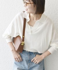 SHIPS any WOMEN/SHIPS any:〈UVカット/手洗い可能〉シアー スキッパー ニット ポロシャツ/507857455